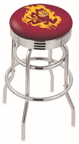 Arizona State Sun Devils Double Ring Swivel Barstool with Ribbed Accent Ring