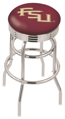 FSU Seminoles Double Ring Swivel Barstool with Ribbed Accent Ring