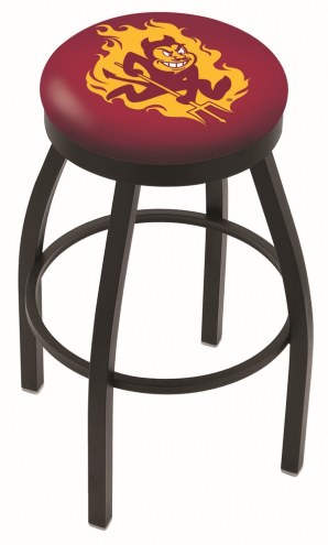 Arizona State Sun Devils Black Swivel Bar Stool with Accent Ring