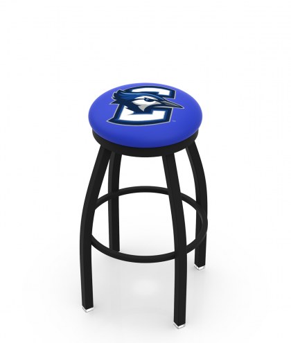 Creighton Bluejays Black Swivel Bar Stool with Accent Ring