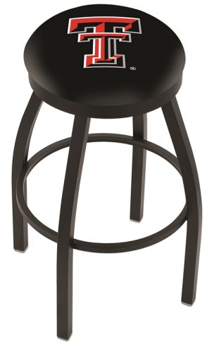 Texas Tech Red Raiders Black Swivel Bar Stool with Accent Ring