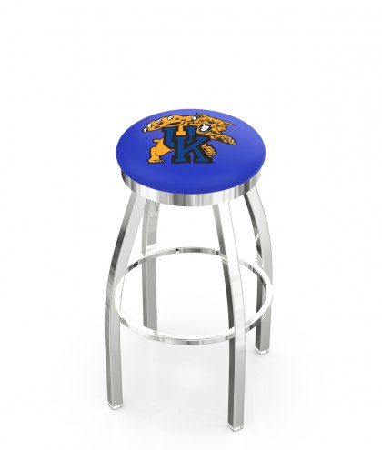 Kentucky Wildcats NCAA Chrome Swivel Bar Stool with Accent Ring