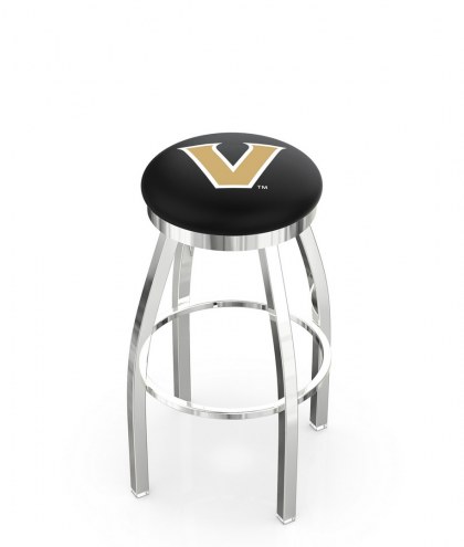 Vanderbilt Commodores Chrome Swivel Bar Stool with Accent Ring