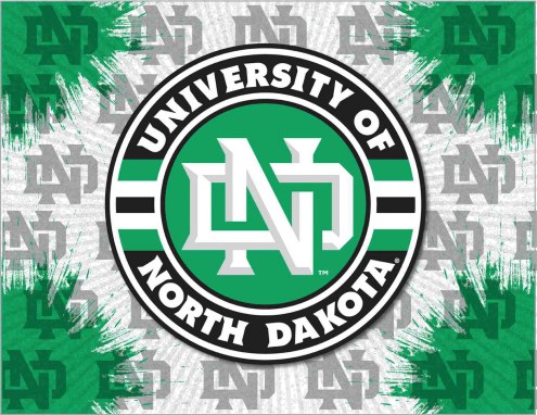 North Dakota Fighting Hawks Logo Canvas Print