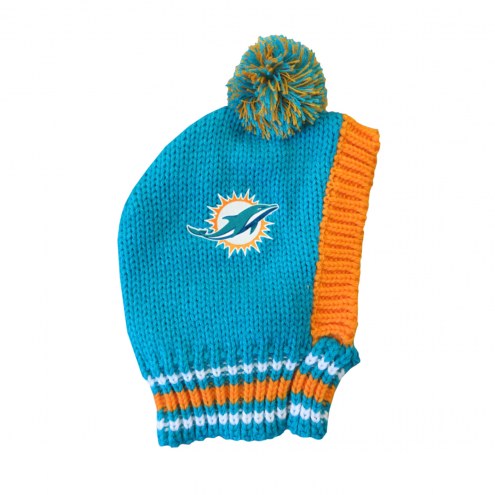 Miami Dolphins Knit Dog Hat