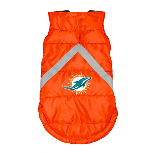 Miami Dolphins Dog Puffer Vest