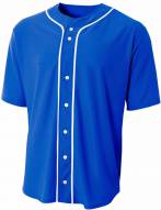 A4 Short Sleeve Full Button Youth/Adult Custom Baseball Jersey