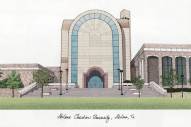 Abilene Christian Wildcats Campus Images Lithograph