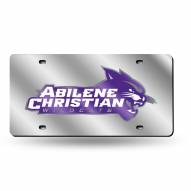 Abilene Christian Wildcats Silver Laser Cut License Plate