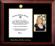 Air Force Falcons Gold Embossed Diploma Frame with Portrait