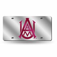 Alabama A&M Bulldogs Silver Laser Cut License Plate
