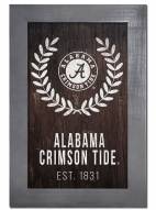 Alabama Crimson Tide 11" x 19" Laurel Wreath Framed Sign