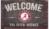 Alabama Crimson Tide 11" x 19" Welcome to Our Home Sign