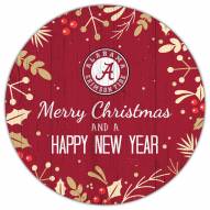 Alabama Crimson Tide 12" Merry Christmas & Happy New Year Sign