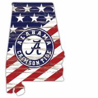 Alabama Crimson Tide 12" USA State Cutout Sign