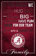 Alabama Crimson Tide 17" x 26" In This House Sign