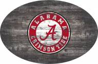 Alabama Crimson Tide 46" Distressed Wood Oval Sign