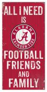Alabama Crimson Tide 6" x 12" Friends & Family Sign