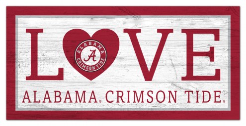 Alabama Crimson Tide 6&quot; x 12&quot; Love Sign