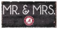Alabama Crimson Tide 6" x 12" Mr. & Mrs. Sign
