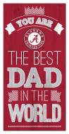 Alabama Crimson Tide Best Dad in the World 6" x 12" Sign