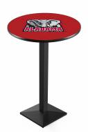 Alabama Crimson Tide Black Wrinkle Pub Table with Square Base
