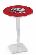 Alabama Crimson Tide Chrome Bar Table with Square Base