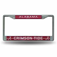 Alabama Crimson Tide Chrome Glitter License Plate Frame