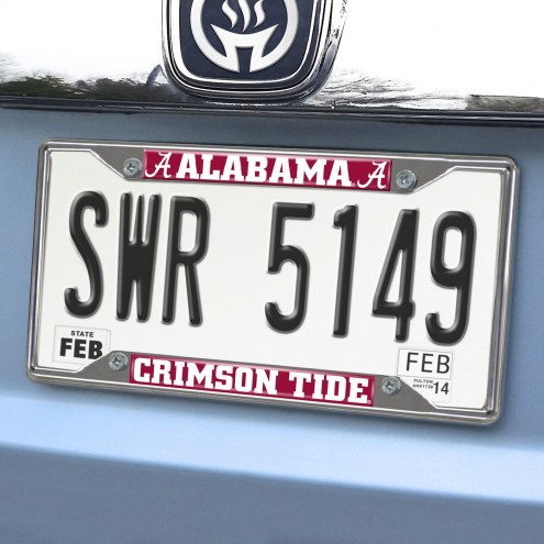 Alabama Crimson Tide Chrome Metal License Plate Frame