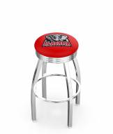 Alabama Crimson Tide Chrome Swivel Barstool with Ribbed Accent Ring