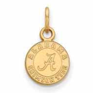 Alabama Crimson Tide College Sterling Silver Gold Plated Extra Small Pendant