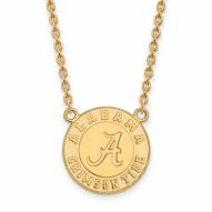 Alabama Crimson Tide College Sterling Silver Gold Plated Large Pendant Necklace