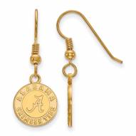 Alabama Crimson Tide College Sterling Silver Gold Plated Small Dangle Earrings