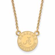 Alabama Crimson Tide College Sterling Silver Gold Plated Small Pendant Necklace