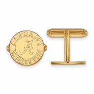 Alabama Crimson Tide College Sterling Silver Gold Plated Cuff Links