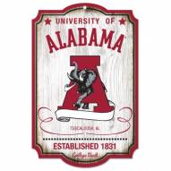 Alabama Crimson Tide College Vault Wood Sign