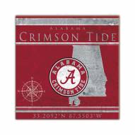 Alabama Crimson Tide Coordinates 10" x 10" Sign