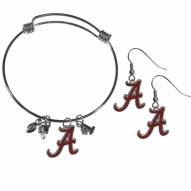 Alabama Crimson Tide Dangle Earrings & Charm Bangle Bracelet Set