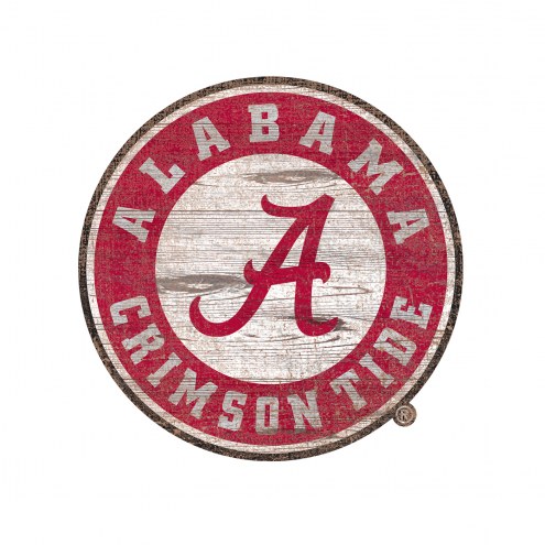 Alabama Crimson Tide Distressed Logo Cutout Sign