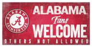 Alabama Crimson Tide Fans Welcome Sign