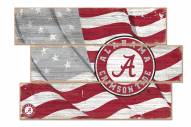 Alabama Crimson Tide Flag 3 Plank Sign