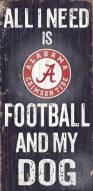 Alabama Crimson Tide Football & Dog Wood Sign