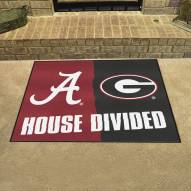 Alabama Crimson Tide/Georgia Bulldogs House Divided Mat