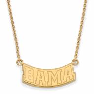 Alabama Crimson Tide Sterling Silver Gold Plated Small Pendant Necklace