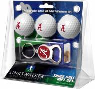 Alabama Crimson Tide Golf Ball Gift Pack with Key Chain