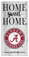 Alabama Crimson Tide Home Sweet Home Whitewashed 6" x 12" Sign