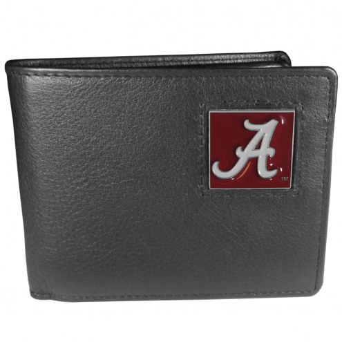 Alabama Crimson Tide Leather Bi-fold Wallet in Gift Box