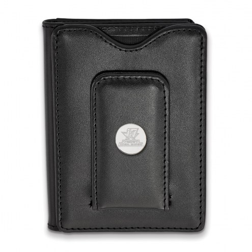 Alabama Crimson Tide Sterling Silver Black Leather Wallet
