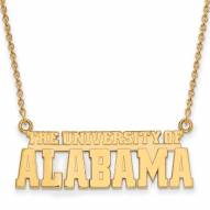 Alabama Crimson Tide Sterling Silver Gold Plated Large Pendant