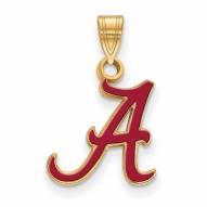 Alabama Crimson Tide Sterling Silver Gold Plated Small Pendant